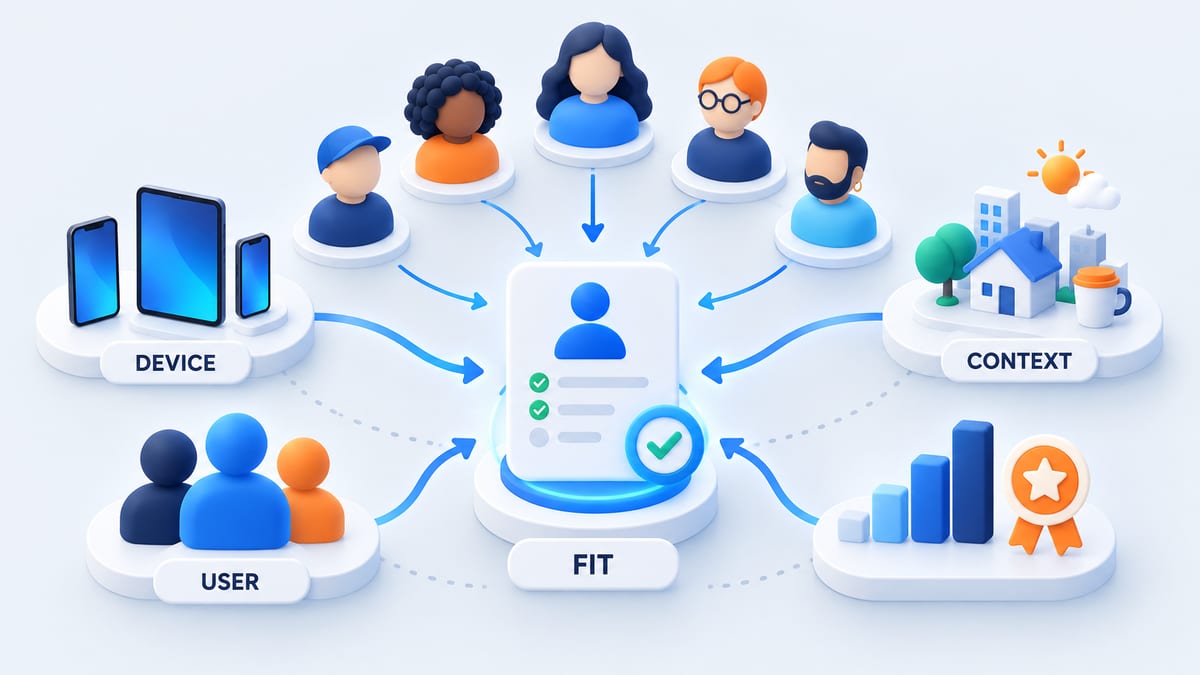 Ideal beta tester profile connecting target user device context and product fit
